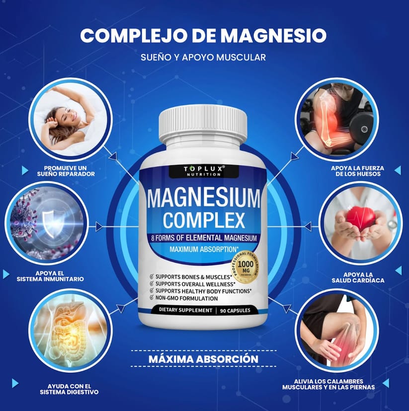 SUPLEMENTO COMPLETO DE MAGNESIO 90 CÁPSULAS