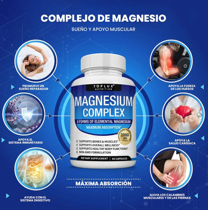 SUPLEMENTO COMPLETO DE MAGNESIO 90 CÁPSULAS