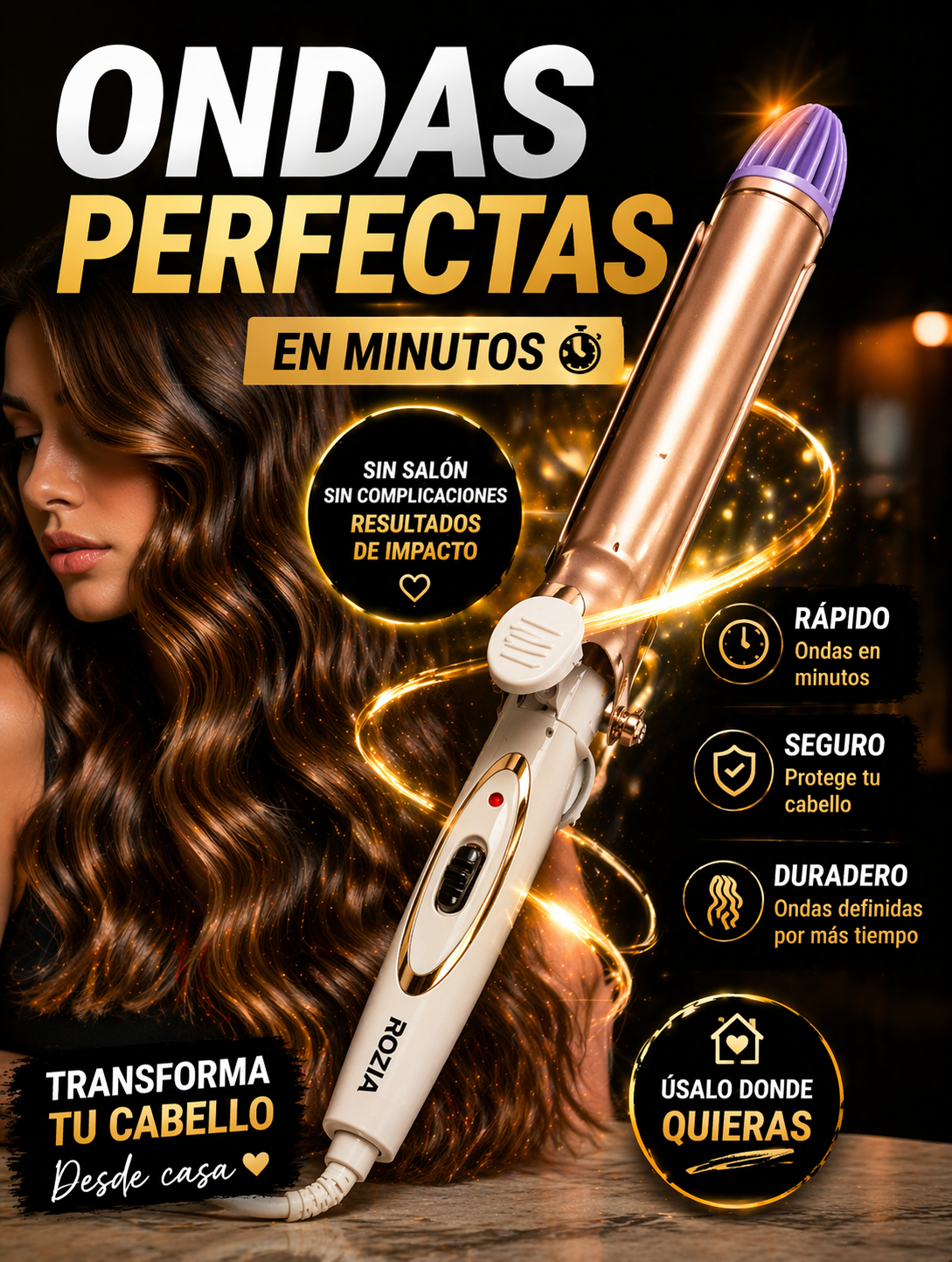 RIZADOR ONDULADOR PROFESIONAL DE CABELLO